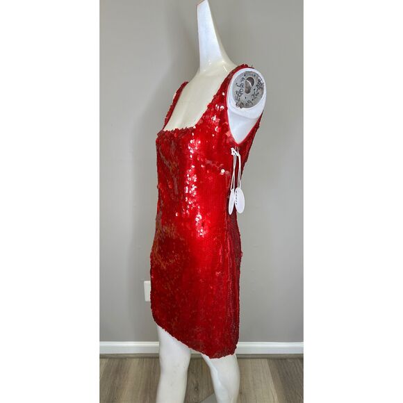NWT STAUD Eclipse Sequined Mini Dress Size M $395 - Picture 4 of 9